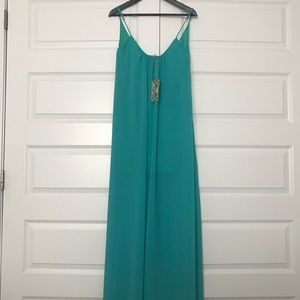 🤠SOLD🤠Show me your mumu trapeze maxi small turquoise EUC